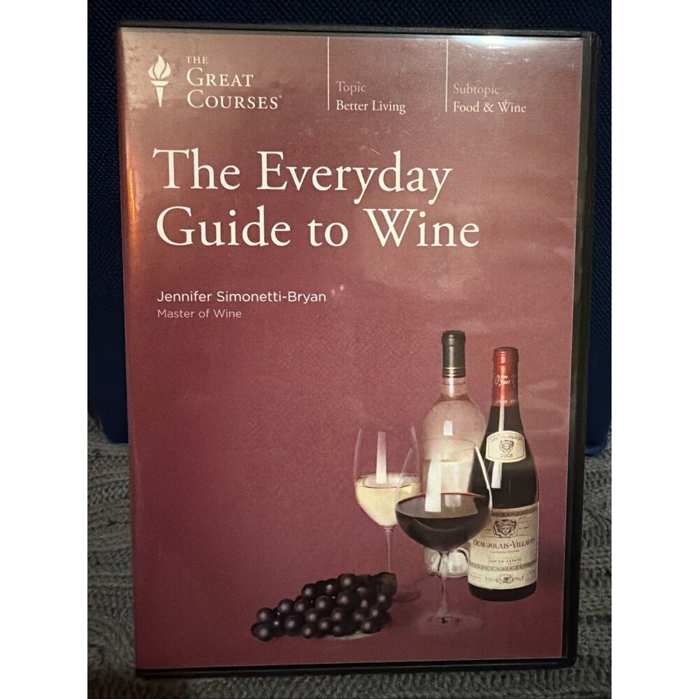 The Great Courses: Everyday Guide to Wine (4-DVD Set, 2010) With Book Like New